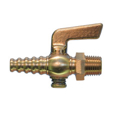3/8 Inch NPT to Hose Barb Brass Drain Pet Cock Shut Off Valve Fuel Air AC11938
