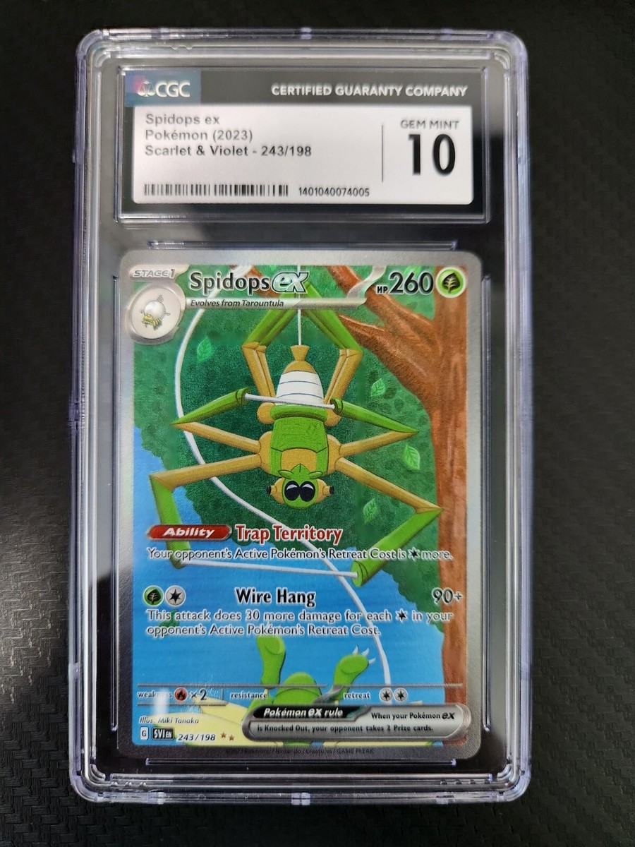 CGC 10 Gem Mint Pokémon TCG Spidops ex SIR Scarlet & Violet CGC 10 Gem Mint Pokémon TCG Spidops ex SIR Scarlet & Violet