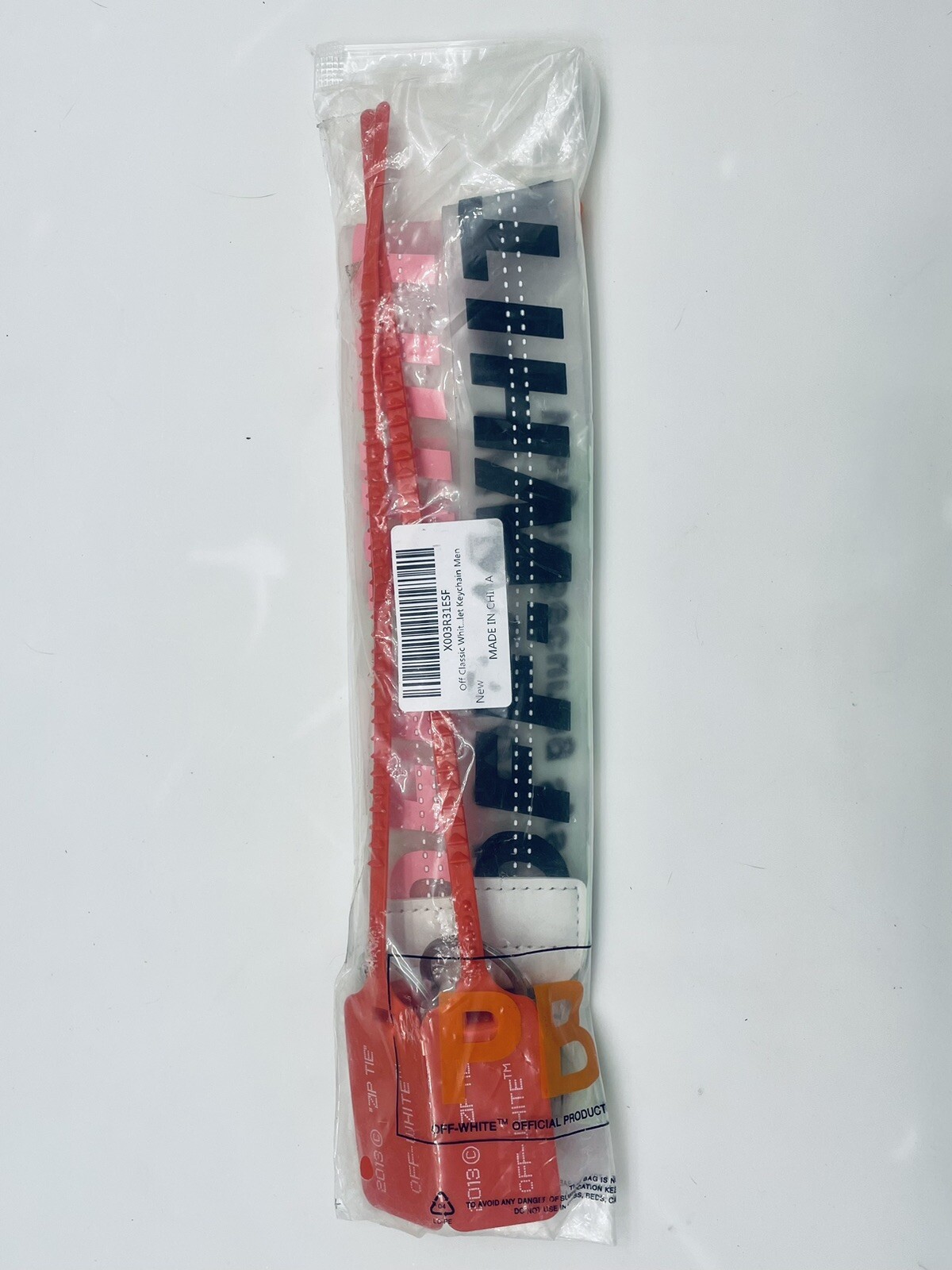 OFF-WHITE Combo Industrial BLACK & PINK 10” Key Chains Lanyards W/ Zip Ties 2013