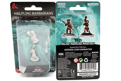 WZK90412 - D&D Nolzur's Marvelous - Unpainted Miniatures - Halfling Barbarians