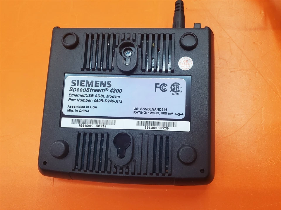 ⭐️⭐️⭐️⭐️⭐️ Siemens Speedstream 4200 Ethernet USB ADSL Modem w Power Supply - Image 4 of 4