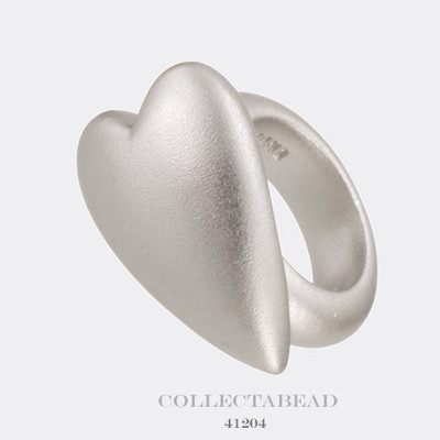 Authentic Endless Sterling Silver Brushed Heart Silver Bead 41204