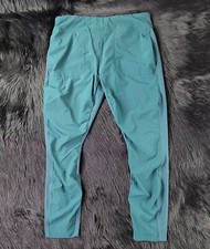 Lands' End Women's L 14-16 Sport Knit Pants Elastic Waist Green Shipped Promptly