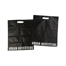 URBAN OUTFITTERS Bundle 2 Reusable Shopping Tote Bags Black White Text Handles