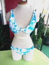 NO BOUNDARIES SWIMSUIT WOMEN'S (2PC) BIKINI; TIE DYE LG (11-13)- NWT