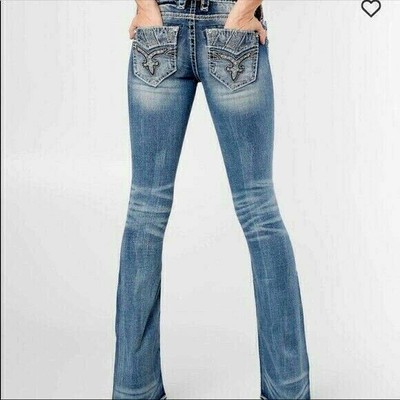 Women’s Rock Revival "Liri" Mid Rise Bootcut Jeans Size 29 (31” X 32”) NEW $169 - Picture 2 of 12