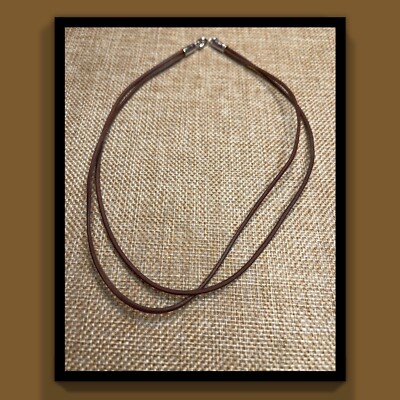 SILPADA .925 zwei Strang dunkelbraun Leder Halsband, Halskette, 15'' lang
