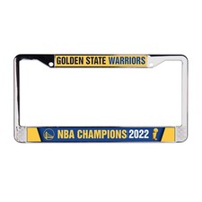 Golden State Warriors Champions 3D Polyurethane Domed Chrome License Plate Frame
