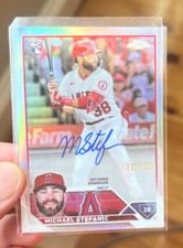 2023 Topps Chrome Michael Stefanic Rookie Auto Refractor /499 #RA-MST Angels RC