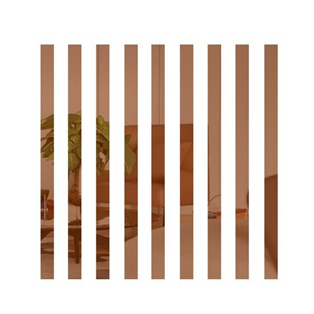 5PC 20x5CM Strips Mirror Acrylic Selfadhesive Tile Wall Stickers