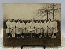 Antique Sports Photo Girls Private School Field Hockey Team Group