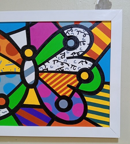 ROMERO BRITTO ACRYLIC ON CANVAS DATED CIRCA 2004 WITH FRAME IN GOOD CONDITION - Picture 3 of 4