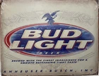 Bud Light Sign for Wall Vintage Metal Retro 12.5" x 16"