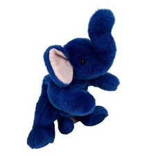 Ty Beanie Buddy Peanut Elephant Plush Royal Blue 15 Inch Buddies Vintage 1998 2