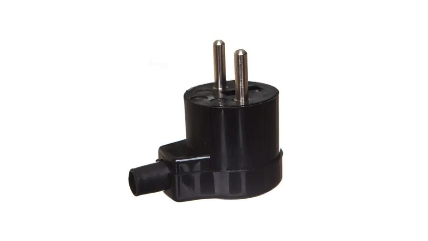 1-phase angled plug WK-16A 2P+Z, black /T2UK