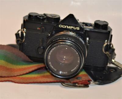 Olympus OM-1 35mm SLR camera w F.Zuiko Auto-S,custom mount tele