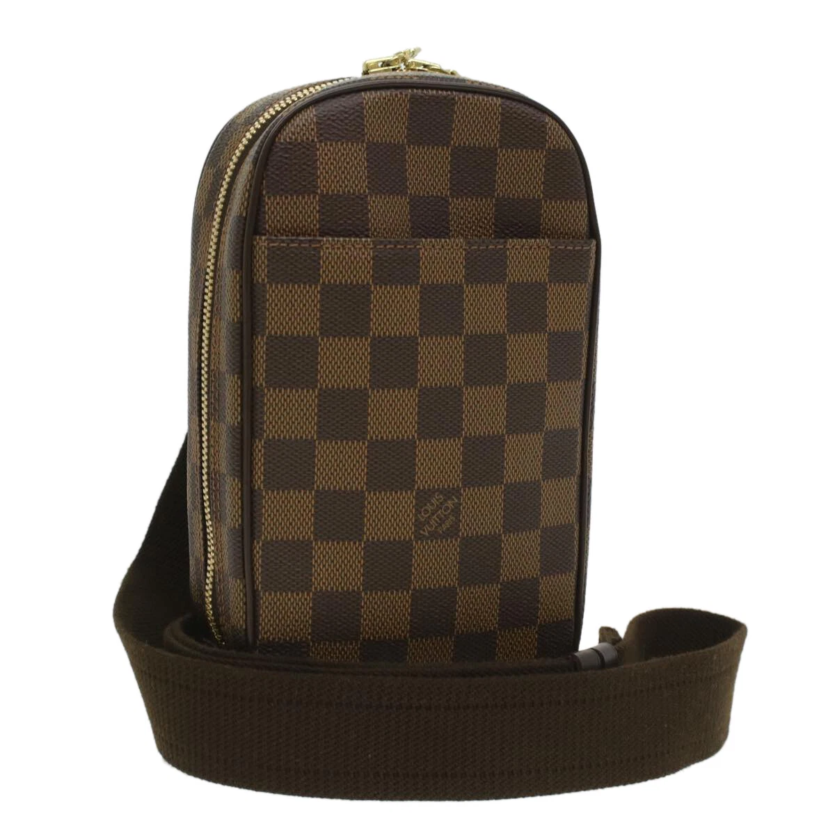 LOUIS VUITTON Damier Ebene Geronimos Shoulder Bag N51994 LV Auth