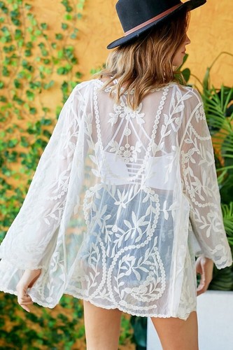 New PLUS SIZE Womens WHITE LACE 
