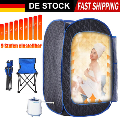 Portable Mini Sauna Dampfsauna für zuhause mit Fernbedienung, klappbarer Stuhl