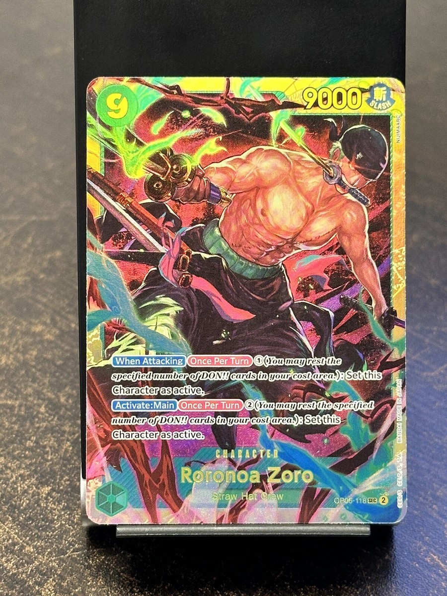 One Piece Wings Of The Captain TCG - OP06-118 Roronoa Zoro SEC | eBay