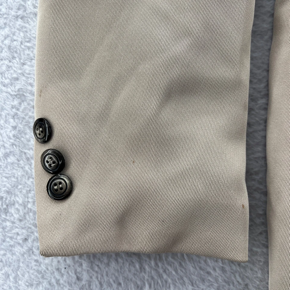 Chaqueta Blazer Ann Tjian Kenar Mujer Talla US 4 Beige 32x27 Traje Abrigo Deportivo Top Foto 4 de 4