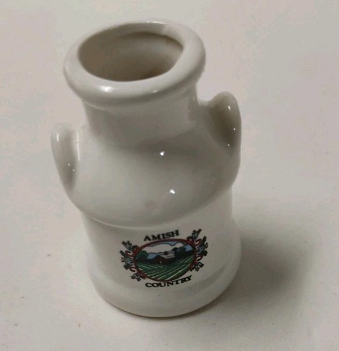 Amish Country Milk Jug Ceramic Figurine Tooth Picks, Graphic Print Country Decor - Picture 6 of 8