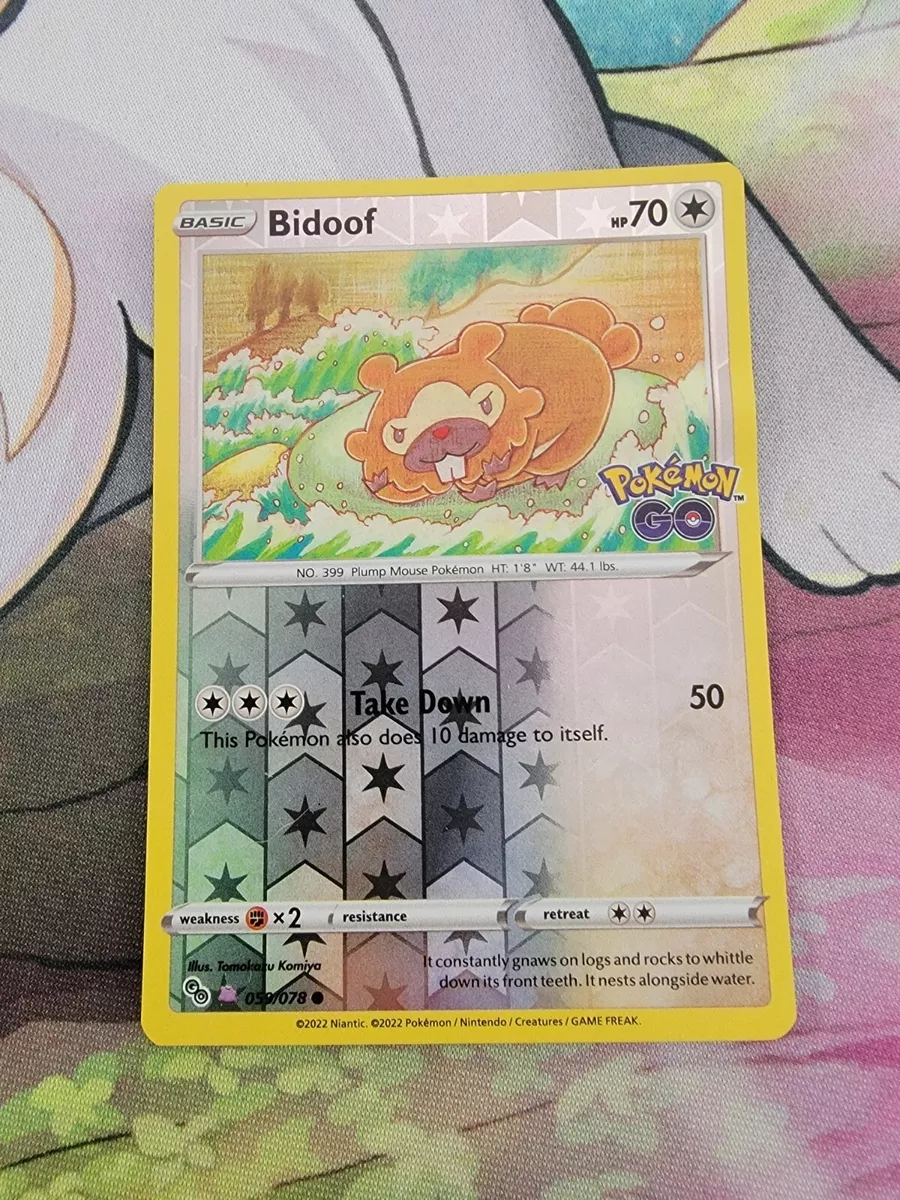 Carta Pokémon Go Bidoof/ Ditto nova