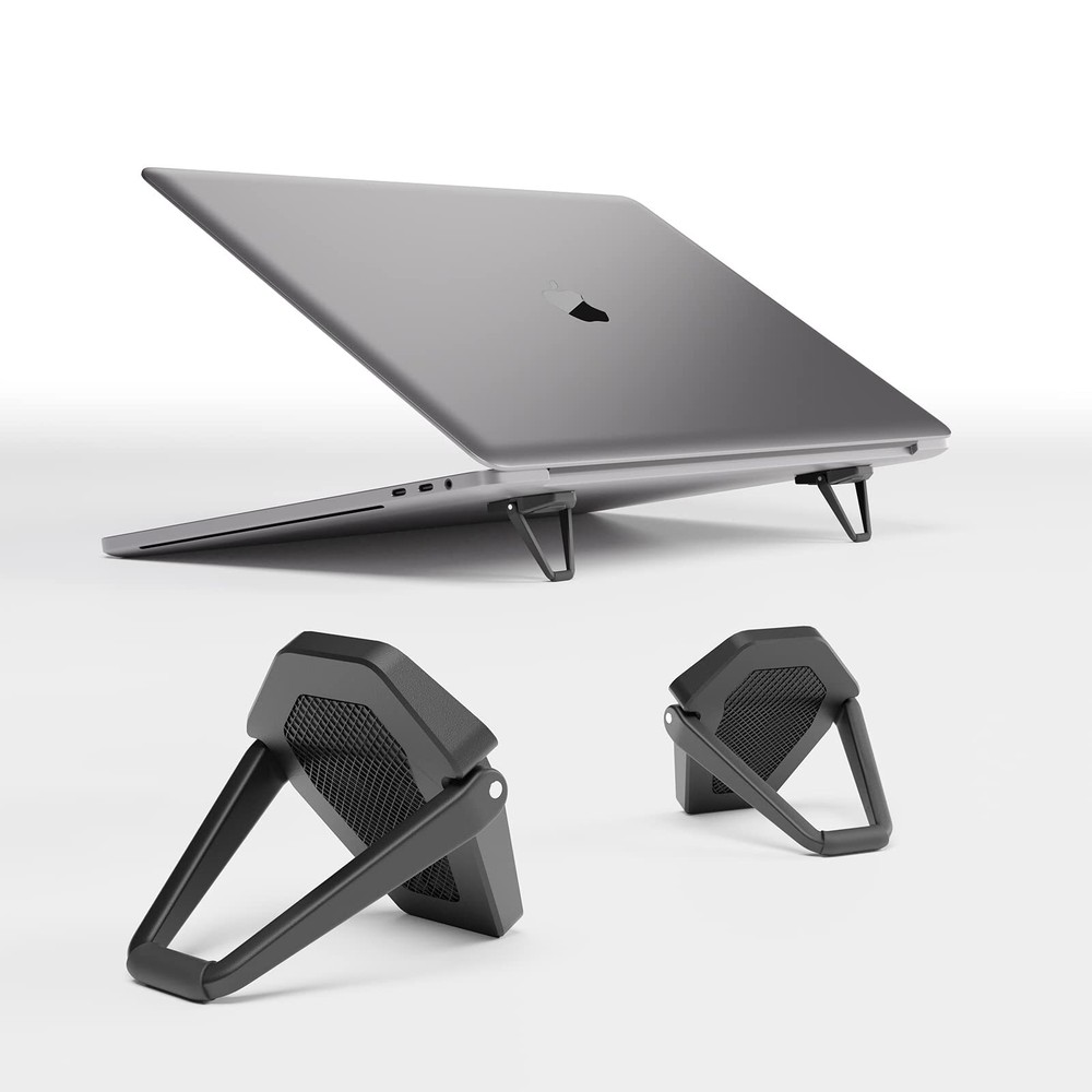 Portable Zinc Alloy Anti-Slip Laptop Stand for Desk Keyboard Riser
