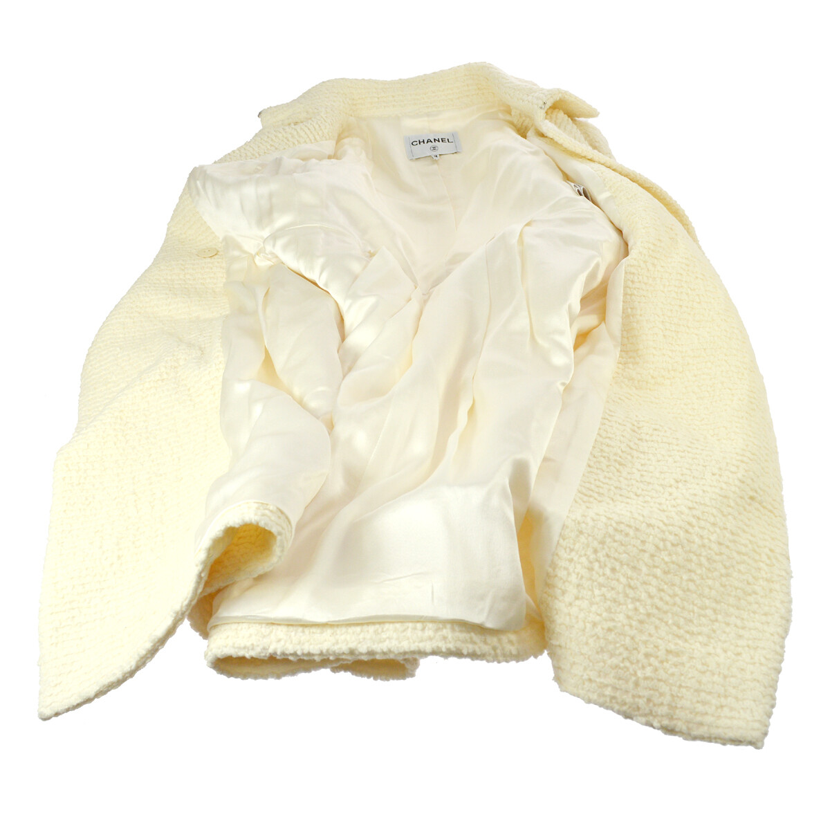 Chanel P57660V26446 #38 Long Sleeve Jacket White 03395 | eBay Chanel P57660V26446 #38 Long Sleeve Jacket White 03395 | eBay