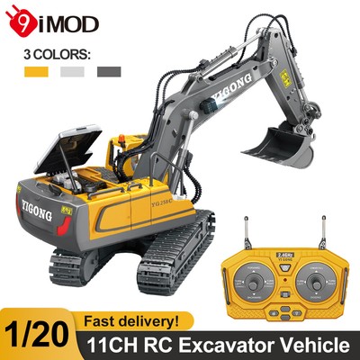 1/20 RC Car Alloy Excavator 11CH Engineering Vehicle Toys Remote Controller