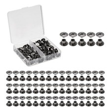 50 Sets Chicago Screws Leather Rivet, M5 3/16-Inch,Black, M5x5mm