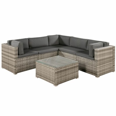 Gartenmobel Polyrattan Lounge Rattan Gartenset Sitzgruppe Beige Grau Juskys Ebay