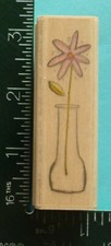Image Tree BUD VASE BLOOM Flower Rubber Stamp