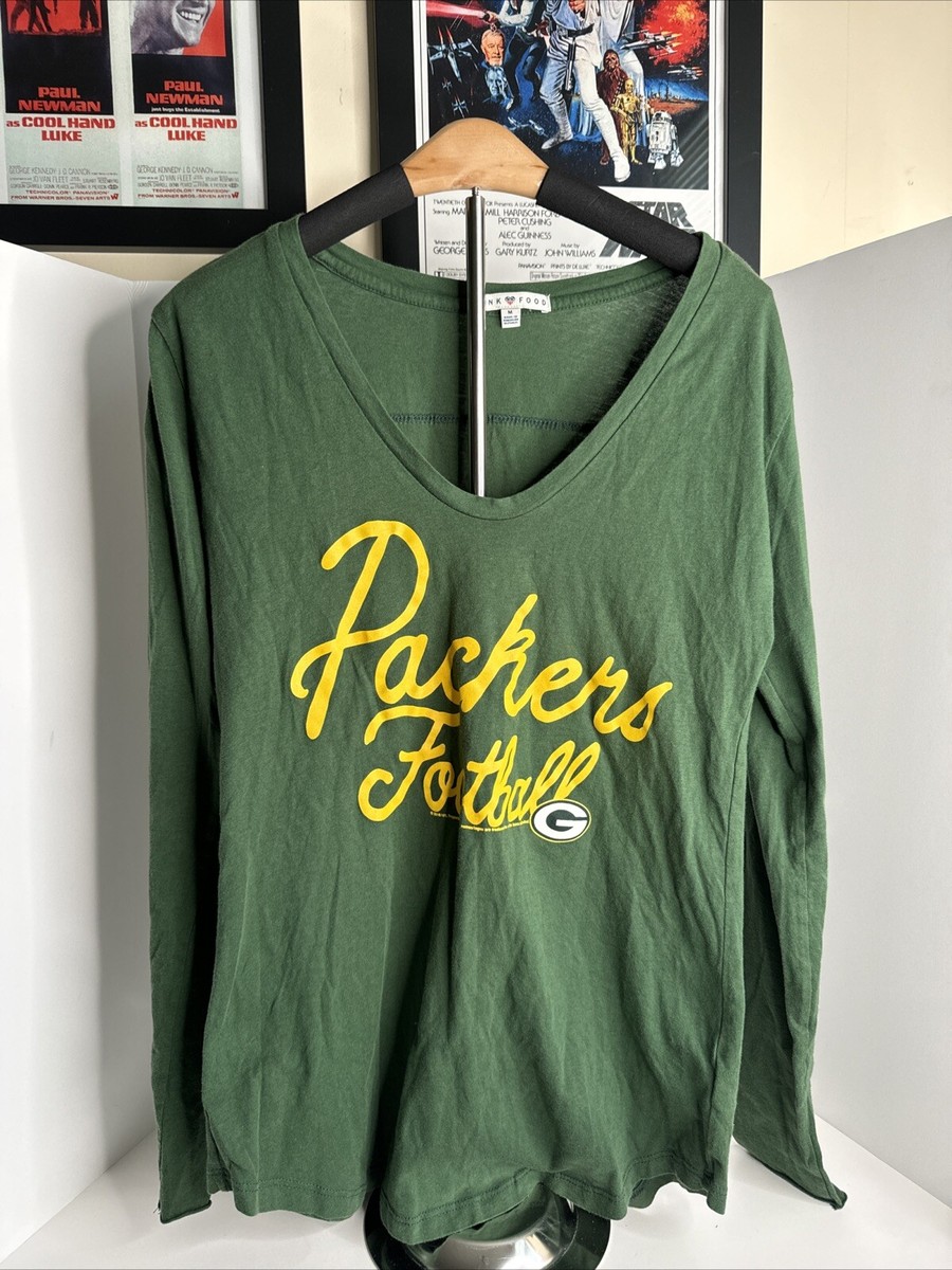 Junk Food Womens Medium NFL Green Bay Packers Loose Fit V-Neck