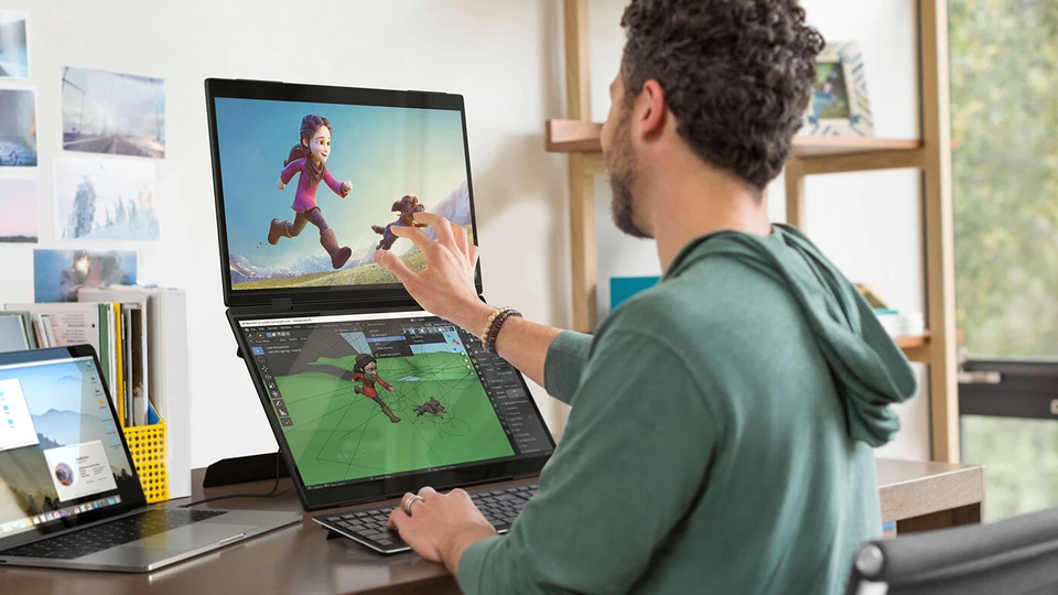 EVICIV Delta Pro Touch 16 Zoll Dual Tragbarer Monitore 2K Touchscreen mit Pen DE - Bild 3 von 4