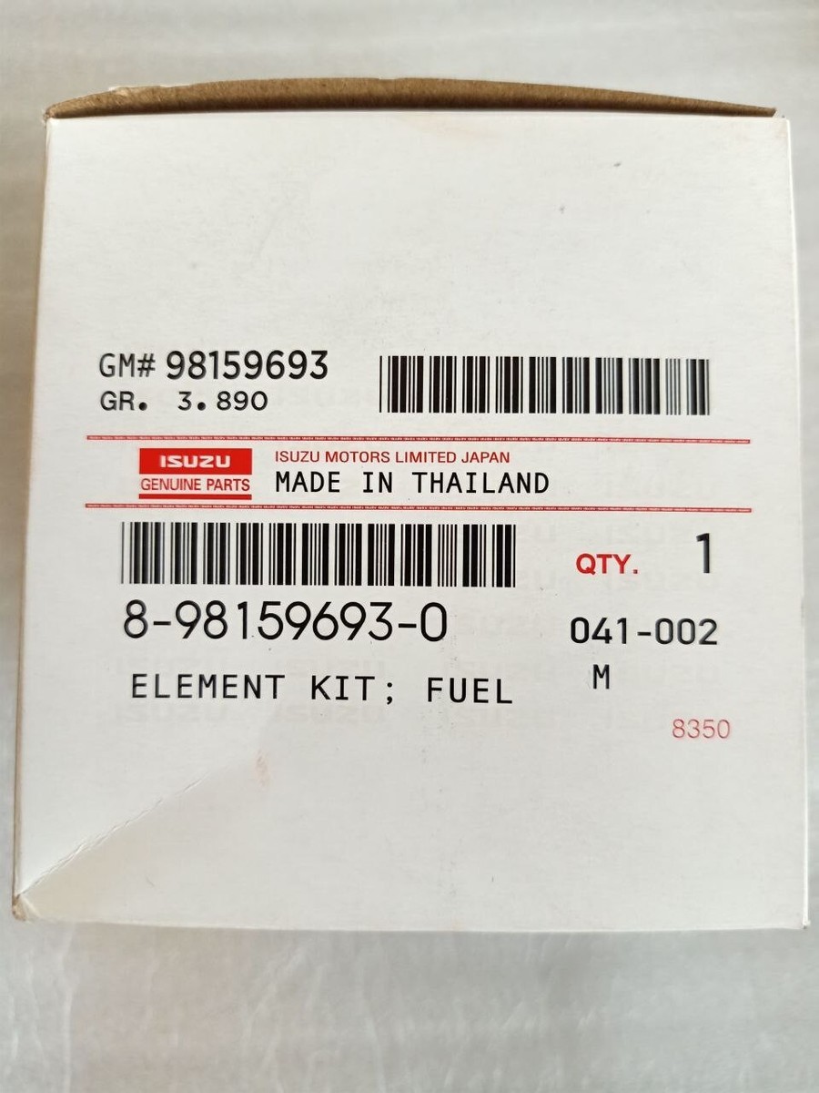 Genuine Isuzu Ute Element Kit Fuel Filter Part 8981596930 Genuine Isuzu Ute Element Kit Fuel Filter Part 8981596930