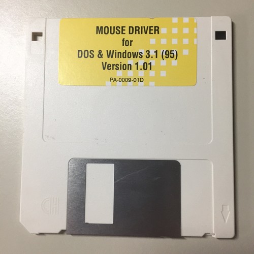 Vintage MOUSE DRIVER DOS/Windows 3.1(95)Version 1.01 3.5” Disk VHTF