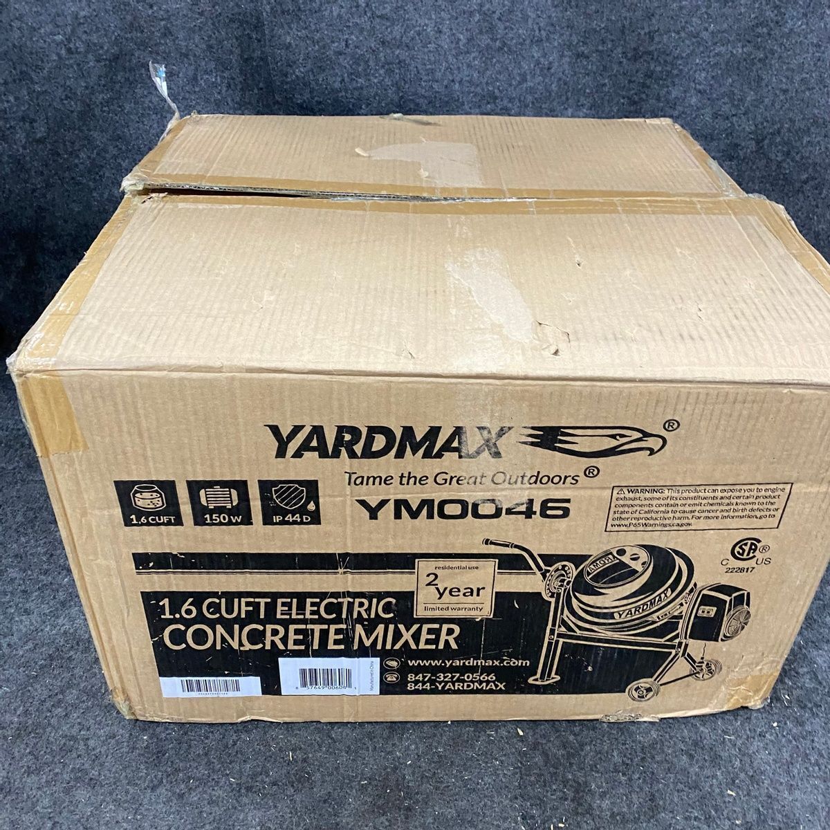 YARDMAX YM0046 1.6 Cu. Ft. Concrete Cement Mixer 150W* eBay