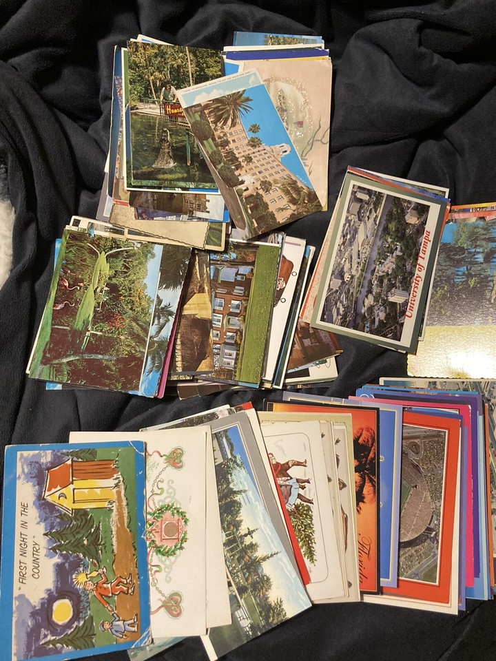 Random Large Lot Vintage/Antique/collectible Postcards Mixed Unused