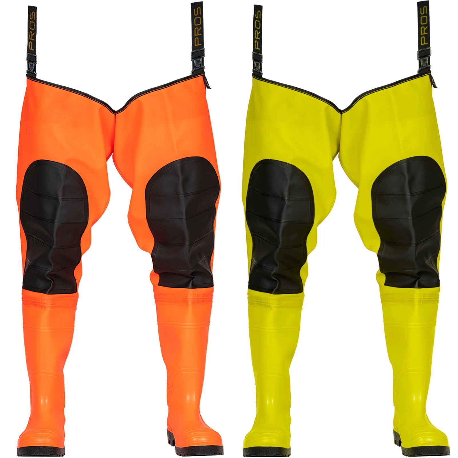 PROS Waterproof Reinforced Knees Hunting Fishing Industrial Waders Safety Boots