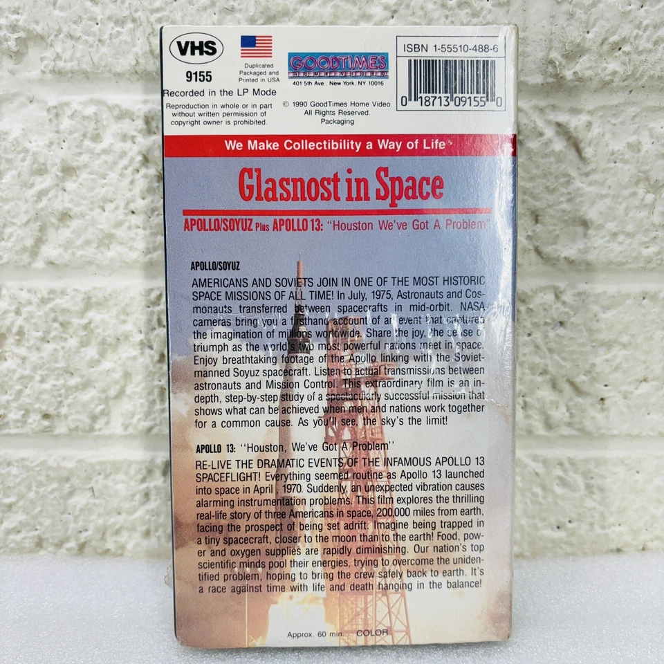 SEALED‼ Glasnost In Space NASA Apollo/Soyuz & Apollo 13 VHS 1990 VCR Video Tape - Image 2 of 4