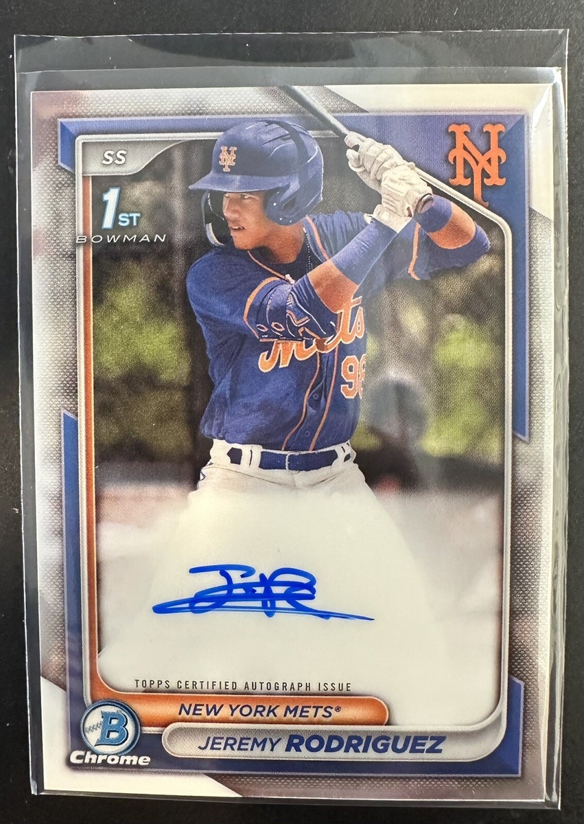 2024 Bowman Chrome Jeremy Rodriguez Auto Rookie RC #CPA-JRZ NY 