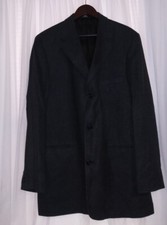 NICE MEN'S HAGGAR POLY RAYON CHARCOAL GRAY SPORT COAT JACKET BLAZER 42L