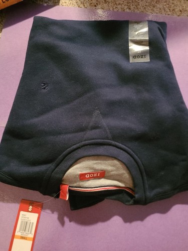 IZOD Mens Small Sueded Fleece Sweatshirt Long Sleeve Midnight Blue $50 - 第 6/6 張圖片