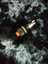 Dialco 508-7538-504  vintage panel mount indicator light with solid yellow lens