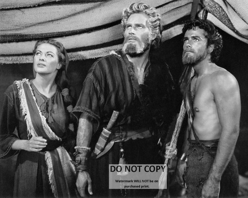 Charlton Heston Yvonne De Carlo Derek The Ten Commandments 8x10 photo