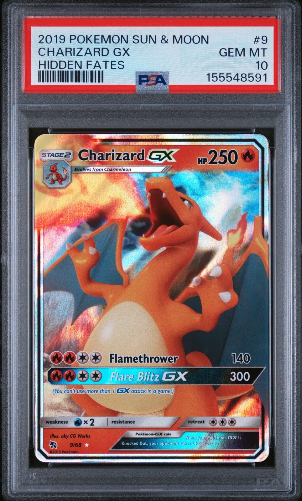 Charizard GX 2019 Sun & Moon HIF #9/68 PSA GEM MT 10