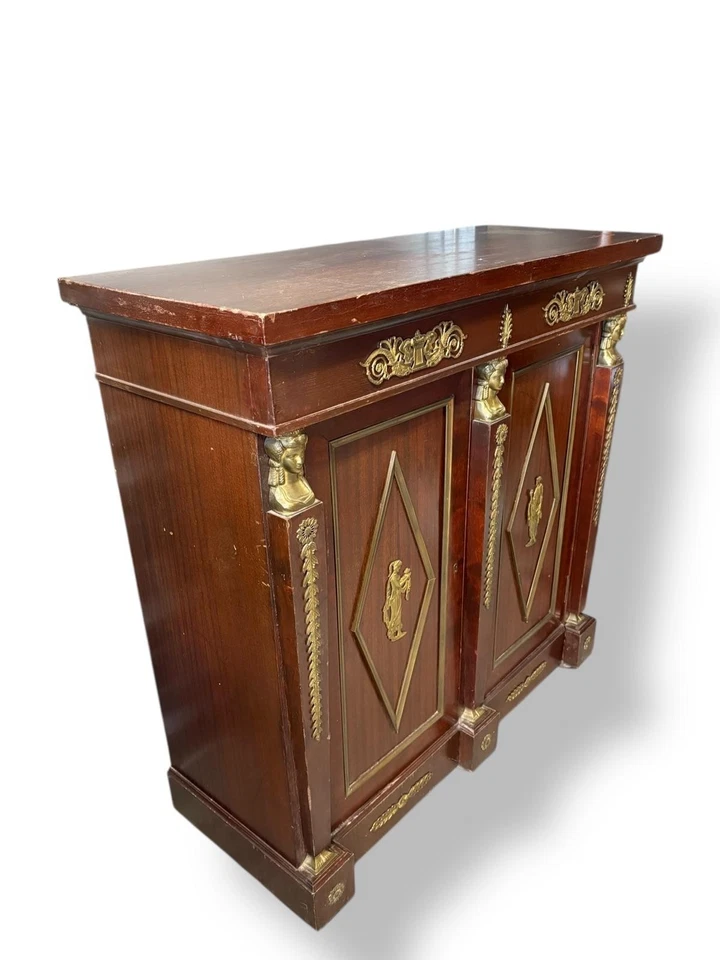Empire Style Mahogany Cabinet with Gilded Bronze Mounts - Image 2 of 4