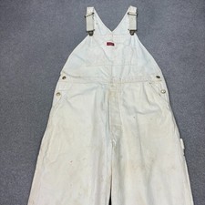 Salopette Dickies adulte 38x32 blanche bavoir salopette vêtements de travail ...