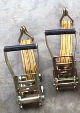 Lot Of 2 2 Inch Ratchet Straps With Steel J Hook Heavy Duty Tie Downs Lot Of 2 2 Inch Ratchet Straps With Steel J Hook Heavy Duty Tie Downs